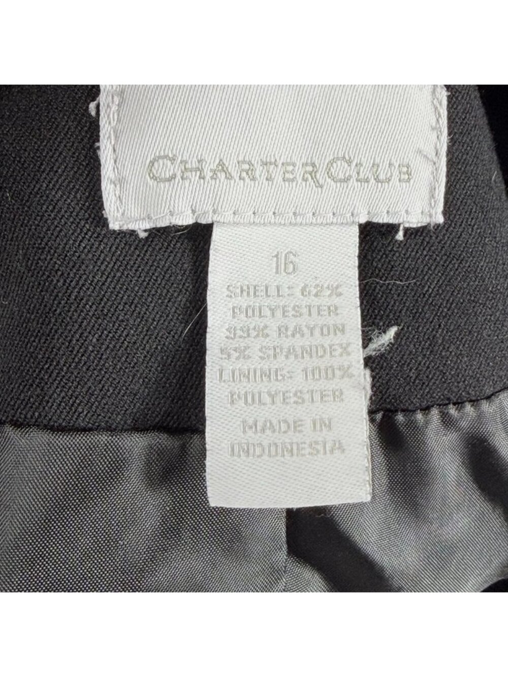 Charter Club Jacket Blazer Womens 16 Gray Notch Single Breasted Business Office - Picture 10 of 16
